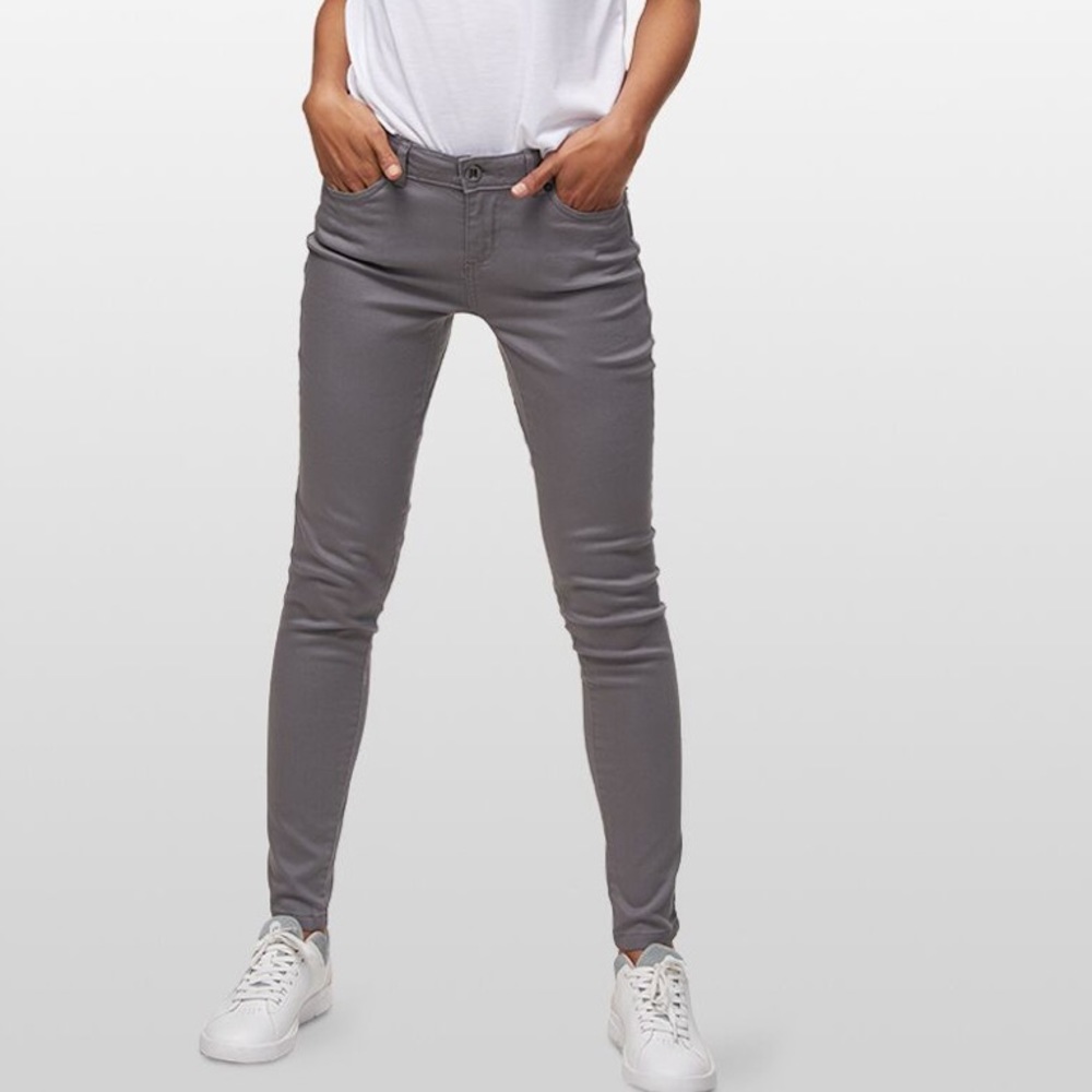 Black Diamond Climbing Women’s Gray Slim Fit Stretch Font Pants Size 8